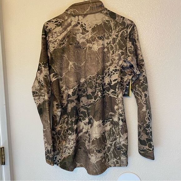Realtree Scent Control WAV3X 1/4 zip Microban Long Sleeve pullover camo mens -M - Picture 2 of 9